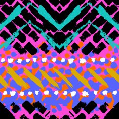 Grunge hand painted vector seamless pattern N4