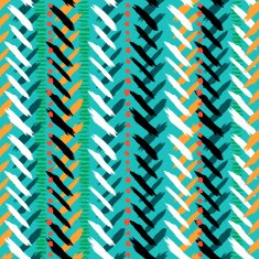 Chevron hand painted vector seamless pattern N6