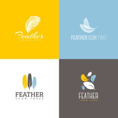 Feather icon Set of design elements N2