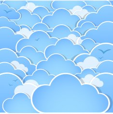 Blue sky with clouds Vector