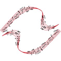 Music notes background stylish musical theme composition N5