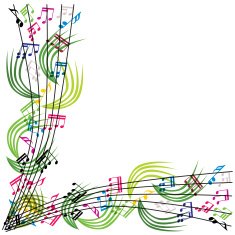 Music notes composition stylish musical theme background N2
