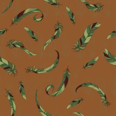 green feathers pattern