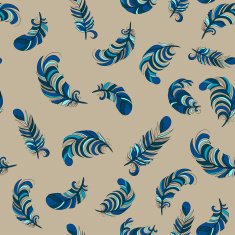 blue fluffy feathers