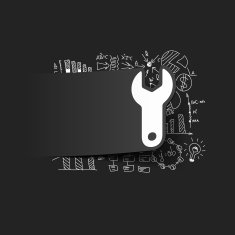 Drawing business formulas wrench N2