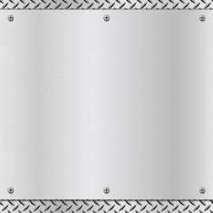 Brushed metal plate