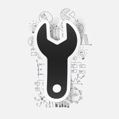 Drawing business formulas wrench N7