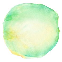 Colorful watercolor brush stroke splash circle Design element