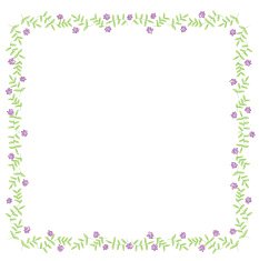 vector floral frame border with green leafs N2