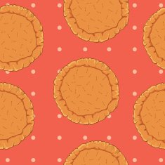 vector pastry dough seamless pattern for pizza or pie