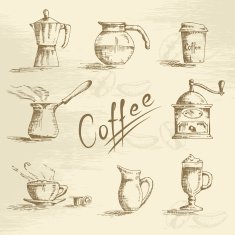 Hand drawn coffee sketch N2