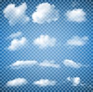 Set of Transparent Clouds