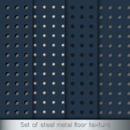 Metal Texture Backgrounds steel floor Vector pattern set