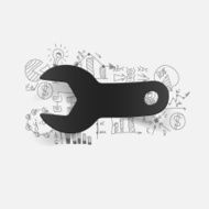 Drawing business formulas wrench N19