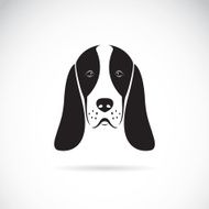 Vector image of an basset hound head