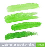 Green Watercolor Brush Strokes N3