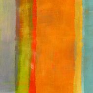 Abstract Composition with Orange Stripe