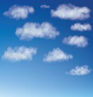 Clouds with blue sky Vector illustration