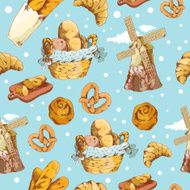 Bakery hand drawn seamless pattern&Acirc;Â N2