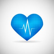 Healthcare and Medical Care Symbol Heart Beat Rate Icon Design N2