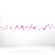 Red pink waveform background EPS8