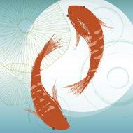 Koi Fish &amp; Lotus Leaf