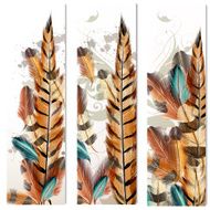 Set of business cards with realistic ferns N2