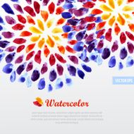 Watercolor template colorful rainbow brushstrokes N5