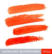set of red watercolor brush strokes N5