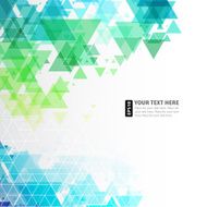 Vector abstract blue mosiac triangles copy space