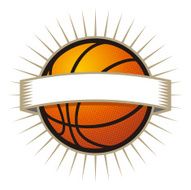 Basketball with banner
