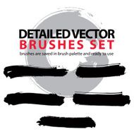 Collection of ink hand drawn brushes scanned and traced N2