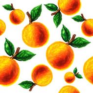 Handmade watercolor grunge fruits for retro design