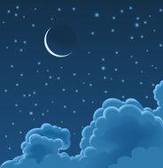 Clouds in a night Sky