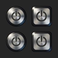 Brushed Metal Power Buttons