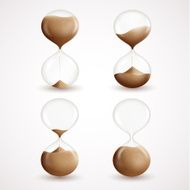 Hourglass decorative icons set
