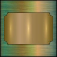 vector abstract brushed gold award plate on beige background N2