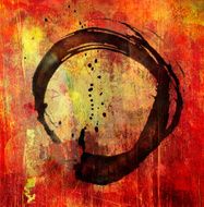hand painted enso symbol