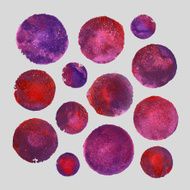 Watercolor circle elements