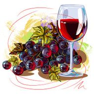 Grapes And Wine Glass N2
