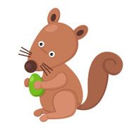 Squirrel with nut N5
