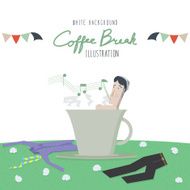Coffee Break (White Background)