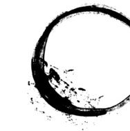 Black brush stroke in the form of a circle N5