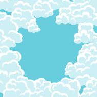 Abstract background card with sky and clouds
