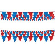 Red and blue bunting flags set N2