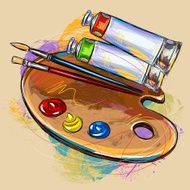 Paint Pallet and Art Meterials N2