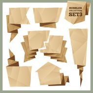 Crumpled Paper Speech Bubbles Collection Set3