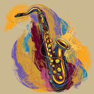 Colorful saxophone