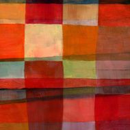 Painted Grid with Warm Colors