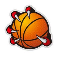 Basketball with claws